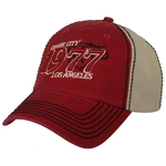 Color Blocked Chino Cap w/ Heavy Top Stitching