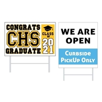 12" x 18" corrugated plastic sign with full color customization.... from ASI...