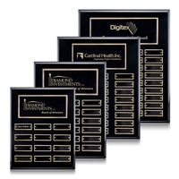 Vertical Perpetual Plaque - Black / Gold 12 Plates.... from ASI 84592 St...