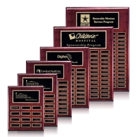 Vertical Perpetual Plaque - Rosewood / Gold 12 Plates.... from ASI 84592 St...