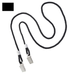 1/8" Open-End Event Lanyard/Mask Holder w/ 2 Bulldog Clips