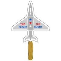 Airplane shape hand fan on 8" wooden stick.... from ASI 67620 Lion Circle Corp