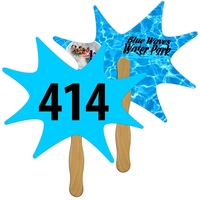 Burst Auction Hand Fan Full Color