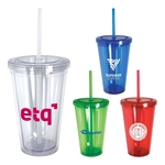 16 oz. Retractable Straw Acrylic Cup