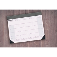 17" x 22" Desk blotter with header panel and 2 corners... from ASI 48575...