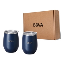 Gift set that includes two 14 oz. stainless steel wine cups... from ASI 61005...