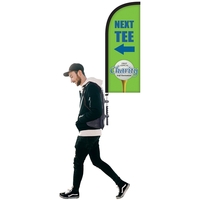 Basic Double Sided Half Drop Style Backpack Flag Kit