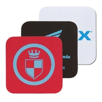 Square coaster made of skid-resistant neoprene with a 1/8" thick rubber......
