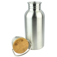 Stainless Steel Water Bottle with Bamboo Lid 350ML... from ASI 72657 Active...