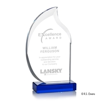 These brilliant cobalt awards display sculpted lines and contemporary...