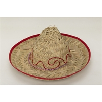 Child's straw sombrero; natural. Packed 12 dozen. Must order in carton......