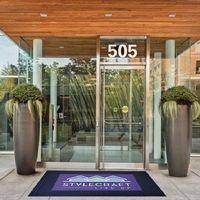 Four-color imprinted mat, molded from 100 percent Nitrile rubber.... from ASI...