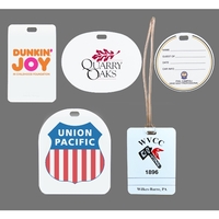 Custom Shape Plastic Golf Bag Tag with Full Color Printed Logo... from ASI...