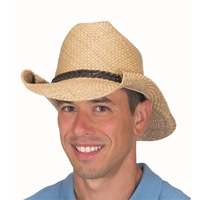 Rolled Brim Seagrass Straw Western W/Braided Band... from ASI 63090 Jacobson...