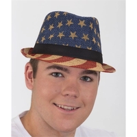 STARS & STRIPES TOYO FEDORA W/BLACK GROSGRAIN BAND. COLOR: AS... from ASI...