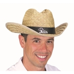 Straw Cowboy With Printed Band