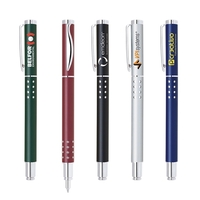 Metal cap-off rollerball pen with a matte lacquer finish and shining... from...