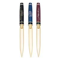 Brass letter opener that can be used at home to make... from ASI 68190...