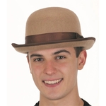 FELT BOWLER W/SATIN BAND