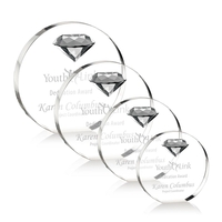 Our tapered optical crystal disc is highlighted with a sparkling faceted......