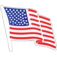 Plastic Flag Shaped Pin
