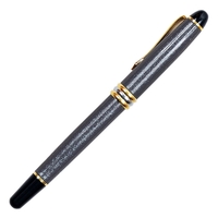 Brass cap-off rollerball pen with sparkle barrel and gold and silver... from...