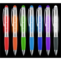 Logo Light Up Pen Silver