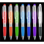 Logo Light Up Pen Silver