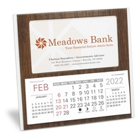 Desk calendar with monthly date pad, slip business card into window... from...