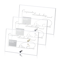 Horizontal rectangle starfire award with chrome or gold pin... from ASI 84592...