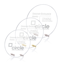 Circle starfire award with chrome or gold pins... from ASI 84592 St Regis...