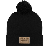 Knit cuffed 12" beanie with 1-color pom.... from ASI 80129 Quake City Caps