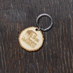 Custom Wood Log Cut Keychains