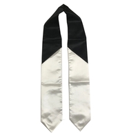 Two Tone Black and White Graduation Sash