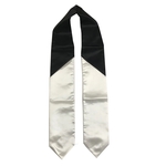 Two Tone Black and White Graduation Sash