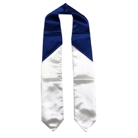 Royal blue and white two tone sash