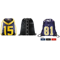 Sports cinch bag in jersey and dazzle material with nylon lining.... from ASI...