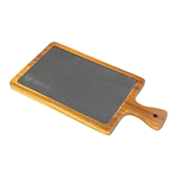 Medium Flair Acacia Wood/ Slate Cutting Board