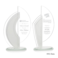 Clear and frosted optical crystal award; 12" x 7 3/4".... from ASI 84592 St...