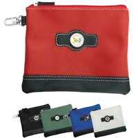 Leatherette Zippered Valuables Pouch
