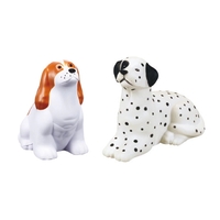 White dalmatian dog shaped stress reliever with black markings.... from ASI...