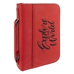 7 1/2" x 10 3/4" Red Leatherette Book/Bible Cover
