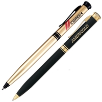 Twist action mechanism ballpoint pen with solid brass barrel.... from ASI...
