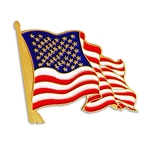 Lapel Pin, Stock Die Struck USA FLAG