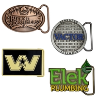 Die cast metal belt buckles in assorted sizes, styles and finishes.... from...