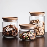 Finch Jar with Wooden Lid - Deep Etch