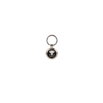 2.5" Black Round Keychain