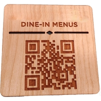 3.5" USA-made engraved hardwood QR code coasters.... from ASI 92531 Unique...