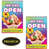 4' x 6' Double Sided Knitted Polyester Vertical Banners