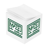 Full color adhesive notes cube for jotting down reminders at the... from ASI...